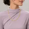 Moda de joias transfronteiriças europeias e americanas, acessórios de corrente personalizados, colar de corrente Figaro de camada única simples