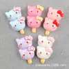 Panda Crema de Fresa Pegamento Accesorios Paleta Hawthorn Confitado Animal de Dibujos Oso Osito Funda para Teléfono Imán para Refrigerador DIY