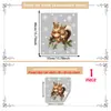 Pegatinas de ventana de ardilla y rama de pino con temática navideña transfronterizas, adecuadas para decorar escaparates, puertas de vidrio y hogares; pegatinas de cristal electrostáticas
