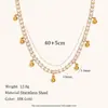 Colar com Pingente de Franja de Contas de Zircônia Transfronteiriço Europeu e Americano Aço Inoxidável Banhado a Ouro 18K Pulseira Elegante Simples da Moda Nicho para Mulheres