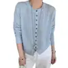 Cárdigan de Punto Fino para Primavera para Mujer Super Popular Chaqueta Cárdigan de Punto para Mujer 2025 Nuevo Super Bonito Único Hermoso Top Corto