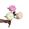 Flores de Peonía Artificiales de Venta Caliente Transfronteriza de 39 cm, Peonía e Hibisco Decoración del Hogar Accesorios de Fotografía Ramo para Mesa de Comedor