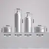 Botellas de aluminio de color natural de grado alimenticio y cosmético, latas de aluminio con pulverizador transparente, botellas de embalaje para crema para el cuidado del pelo de mascotas, hechas a medida según planos