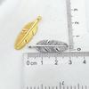 Acessórios de joias de liga vintage DIY 30mm pingente de pena brincos colar material de decoração pingente