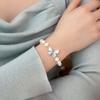 Pulseira de Borboleta de Cianita Verão Feminino Novo Estilo Elegante Cristal de Gelo Azul Borboleta Pulseira de Sentido Avançado Feminino All-match Elegante