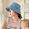 2024 Novo Chapéu de Pescador Estilo Coreano Feminino Primavera e Verão Mais Fácil de Combinar Estilo Japonês Cobertura Facial Proteção Solar Chapéu de Sol Chapéu Bacia Solar