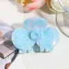 Pinza de Acetato Estilo Coreano Camelia Dulce Pinza de Tiburón de Gama Alta Pinza para el Cabello Accesorios para el Cabello de Lujo Ligero