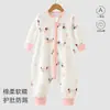Saco de dormir 100% algodón para niños, estilo primavera, mameluco sin costuras para niños, mameluco para bebé, ropa de dormir clase A para niñas, pijama para bebé