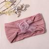 Diadema de nailon para niños nuevos europeos y americanos, diadema de flores para bebé rosa, protección para fontanela de bebé, gorro para recién nacido