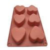 Molde de mousse de amor transfronterizo para 6 moldes de postre francés DIY, herramientas para hornear, molde de silicona para pasteles, molde para jabón