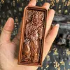 Token de Madeira de Jujuba Natural Atingida por Raio Rei Lingguan Comando dos Cinco Trovões Escultura em Madeira Maciça Token Finamente Esculpido em Ambos os Lados Cultura Taoísta