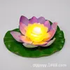 Lámpara de Flor de Loto Simulada Portavelas Flotante Forma de Loto Luz de Vela Electrónica Lámpara de Loto Bendición del Festival Linterna de Río