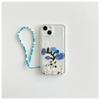 Funda para iPhone 15 con diseño de maceta creativa y cadena de cuentas para Apple Pro Max de 14 pulgadas, transparente, suave y resistente a caídas.