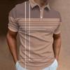 Camisa Polo Masculina Listrada Manga Curta Camisetas Casuais
