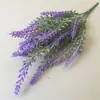 Flores Artificiales de Lavanda Simulada Estilo Pastoral de 5 Puntas Cruce de Fronteras Boda Planta de Flores Simuladas Maceta Plástico Ramo Falso Venta al por Mayor
