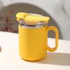 Taza de Café Simple de Acero Inoxidable 304 Taza de Oficina Taza de Desayuno Vaso de Agua Portátil con Asa