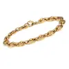 Pulsera de Acero Inoxidable de Moda Transfronteriza Cadena de Ovalo Hueco Nariz de Cerdo Cadena Europea Americana Japonesa Pulsera de Grano de Café para Pareja