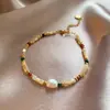 Contas Redondas de Quartzo Rosa Contas de Cristal Coloridas Pulseira de Pérola Flor Corrente de Mão Luxo Leve Sensação de Alta Qualidade Joia de Mão Versátil Retrô