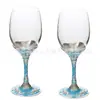 Liga de Zinco Taça de Vinho Tinto High-end Luxo Metal Goblet Vidro Utensílios para Vinho Acessórios para Casa Pacote com Dois