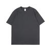 Camiseta Básica de Algodão Puro de Manga Curta, Peso Pesado, Casual Americano, Versátil, para Uso Diário, Discreta, Solta, Tendência, Cor Sólida para Homens no Verão