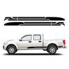 Adesivo de Carro com Padrão Listrado Personalizado Decoração Adesivo de Carro para Porta Lateral de Pickup Off-road Adesivo Impermeável de Flor Legal