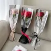 Nuevo Modelo de Comercio Exterior Espejo Rosa Superficie Bolsa de Flor Individual Bolsa de Empaque para Ramo Bolsa de Empaque para Flores Bolsa de Flor Individual Suministros para Floristería Mayoreo