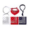 Pañuelo para la Cabeza Hip-Hop Flor de Anacardo Pañuelo Cuadrado Moderno Combinable Hiphop Hip-Hop Baile Banda para el Cabello Pañuelo para la Muñeca Pañuelo de Mezclilla Pañuelo