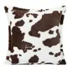 Funda de Cojín Acolchada de Felpa con Estampado de Vaca a Doble Cara Transfronteriza, Estilo Artístico, Cojín Decorativo Ultra Suave Impreso para Sofá