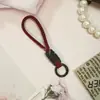 Lanyard de teléfono móvil anudado a juego de color de 12 cm, cordón corto tejido creativo para funda de teléfono, llavero, correa desmontable anti-pérdida