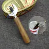 Abrelatas de Mango de Madera Cuchillo para Latas Abrelatas Multiusos para Latas de Hoja de Lata Abrelatas Abrebotellas de Cerveza Abrebotellas de Vino Tinto