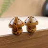 Sândalo Natural Artesanato DIY Escultura Diversão Cogumelo Desenho Animado Criativo Chaveiro Pingente para Celular Pulseira de Contas de Buda Acessórios