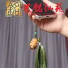 Colgante de Incienso de Sándalo Verde Tallado Hueco con Forma de León y Borla, Difusor de Aroma para Coche DIY, Colgante de Campana para Pareja