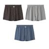 Cueca masculina Huajielong boxers xadrez masculinos boxers de algodão soltos finos respiráveis calças Arrow uma geração de cabelo