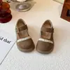 Zapatos de Cuero para Niñas 2026 Otoño Nuevos de Suela Gruesa Estilo Retro Francés Estilo Universitario Zapatos de Una Sola Pieza para Combinar con Faldas Zapatos Mary Jane para Niños