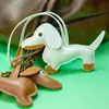 En Stock Fabricante Piel Dibujo Animado Forma Animal Lindo Estilo Ins Perro Dachshund Bolso Colgante