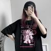 Estilo de roupa feminina legal 2020 nova camiseta escura folgada de manga curta feminina verão Harajuku estilo Hong Kong irmão Gola redonda