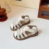 Nuevos Zapatos de Caminar para Bebé Verano 2025 Sandalias Romanas para Niñas Zapatos de Bebé Sandalias de Caña Alta Zapatos de Moda para Niños Antideslizantes