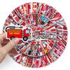 100 pegatinas de camión de bomberos caricatura creativo lindo impermeable serie de coches cuenta de mano goo tarjeta taza pegatinas decoración