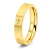 Anillo Transfronterizo de Nuevo Producto con Forma de Cruz con Pedrería Japonesa y Coreana para Mujer, Anillo de Acero de Titanio Dorado de 18K, Joyería Fresca de Alta Gama
