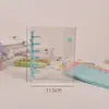 A7 Cubierta Suave de PVC Transparente con Doble Botón Carpeta Colorida Cuaderno de Hojas Sueltas Álbum de Fotos Polaroid Libro de Almacenamiento de Pegatinas