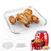 Cesto de Malha de Aço Inoxidável 304 Cozinha Cesto Redondo para Fritura Rede para Escorrer Doméstico Pequeno Adequado para Forno Air Fryer