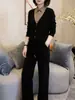 Suéter com gola de camisa de manga longa falso de duas peças, top casual para mulheres, terno casual, novo conjunto versátil de outono que rejuvenesce