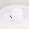 Corea del Sur ins gorra de béisbol con coleta para mujer verano a prueba de sol a prueba de sol parte superior vacía gorra con visera beige gorra deportiva marea