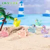 Paisaje en miniatura más vendido transfronterizo, linda figura de cisne que brilla en la oscuridad, decoración DIY, accesorio de bolsa sorpresa, mini adorno