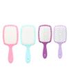 Peine de malla hueca color caramelo Dolia para uso dual húmedo y seco, peine para el cabello de baño sin enredos, ventas directas de fábrica
