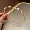 2025 Nova Faixa de Cabeça Cruz Flor Metal Pérola Strass Cruzada Headwear Feminino Outono e Inverno Pacote de Cabelo Faixa de Cabeça Faixa de Cabelo Estilo Antigo