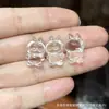 Coleção de Cristal Branco Natural, Contas de Abóbora, Contas de Flor de Maracujá, Acessórios Artesanais, Pulseiras DIY Feitas à Mão, Joias da Moda