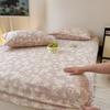 Touca de Cama de Fio de Camada Dupla de Algodão Puro Peça Única 2025 Novo Protetor de Colchão Cobertura de Cama de Algodão Integral para Solteiro Cobertura de Cama Suja All-inclusive para Uma Pessoa