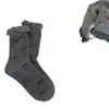 Calcetines de Tubo Medio para Mujer, Cómodos, de Cuadros Grises, para Niña, Boca de Burbuja, Básicos, Versátiles, de Otoño