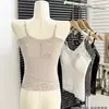 9964# Patchwork de Renda Francesa Lindo Costas Camisola Alças Protetores de Sutiã Sexy Leve Luxo Modelador Estiloso Alta Elasticidade Qualidade Roupa Íntima
